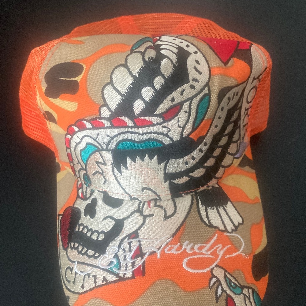 Ed Hardy Vintage Limited Edition Edition Embroidered Hat Sz OS